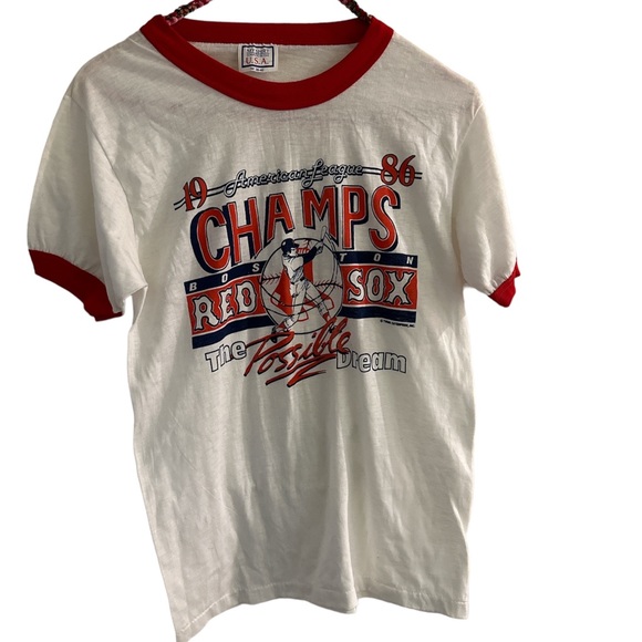 Vintage Boston Rwd Sox 1986, American League champs T-shirt size medium, - Picture 2 of 5